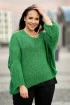 Zielony sweter z grubym splotem i obniżoną linią ramion - Ardea