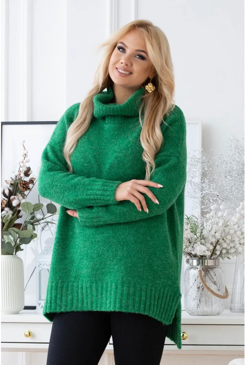 oversizowy zielony sweter Lesca