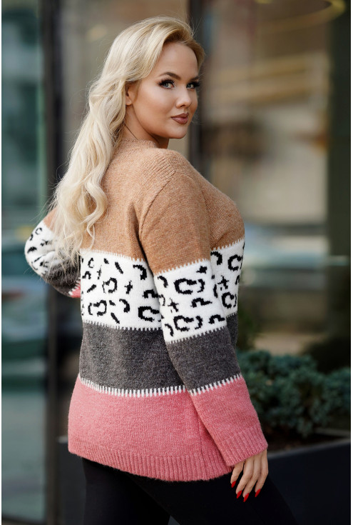 kolorowy sweter xxl