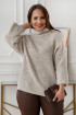 Sweter z rękawem 3/4 i stójką w kolorze kości słoniowej - Altea