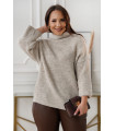 Sweter z rękawem 3/4 i stójką w kolorze kości słoniowej - Altea