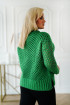 Zielony ciepły sweterek o ażurowym splocie - Mia