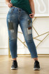 Jasne jeansy z modnymi naszywkami - Biance