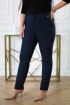 Granatowe eleganckie spodnie z imitacją kieszeni - Aimie