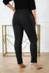 Czarne eleganckie spodnie z imitacją kieszeni - Aimie