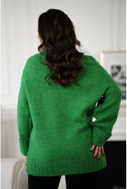 Zielony sweter damski XXL