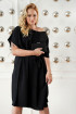 Czarna sukienka z wiązaniem w talii - Vlora