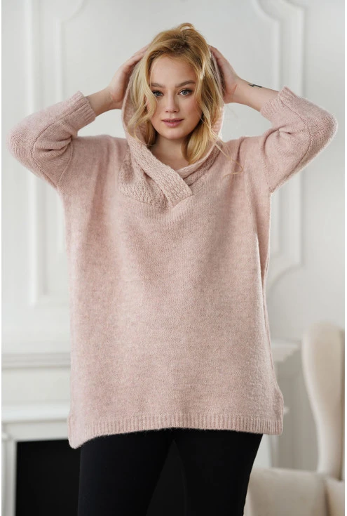 Sweter z półgolfem plus size