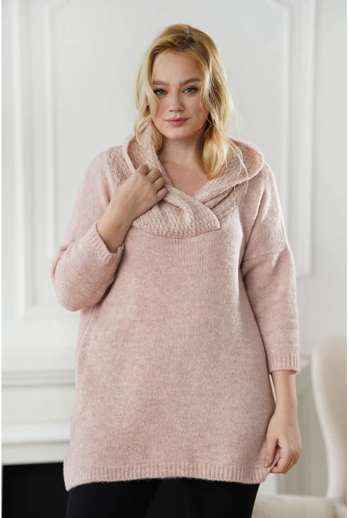 Oversizowy sweter damski duże rozmiary