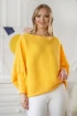 Żółty sweterek z poziomym splotem - Peyton