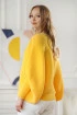 Żółty sweterek z poziomym splotem - Peyton