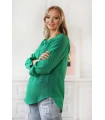 Zielona bluzka z wiązaniem na dekolcie - Violet