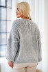 Szary sweter z grubym splotem - EMILLA