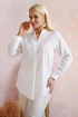 Biała elegancka bluzka plus size - Astrid
