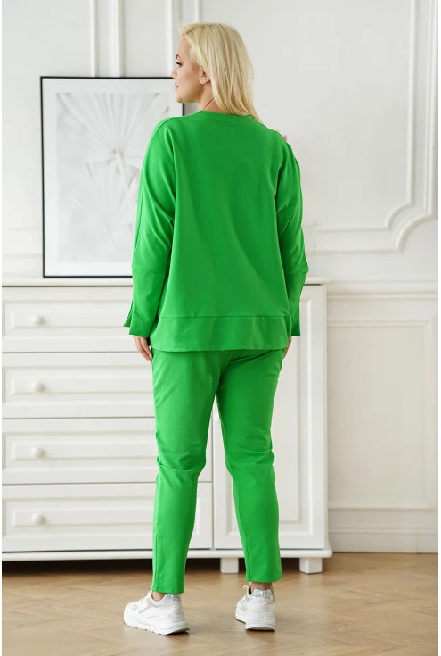 zielony bawełniany dres xxl