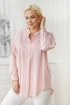 Elegancka bluzka plus size w kolorze pudrowego różu - Astrid
