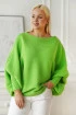 Zielony sweterek z poziomym splotem - Peyton
