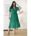 Zielona plisowana sukienka - Paula II