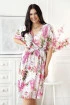 Kremowa sukienka w różowe kwiaty - Noemie