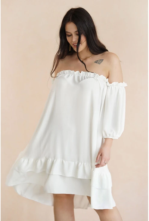 biała sukienka hiszpanka xxl