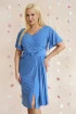 Niebieska sukienka z przedkładanym materiałem - Telma