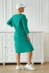 Zielona dresowa sukienka z rękawem 3/4 i kieszonką - Eleanor