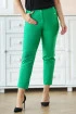 Zielone wizytowe spodnie z imitacją kieszeni i zwężaną nogawką - Vedie