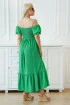 Zielona sukienka hiszpanka z bufiastym rękawem - Didi