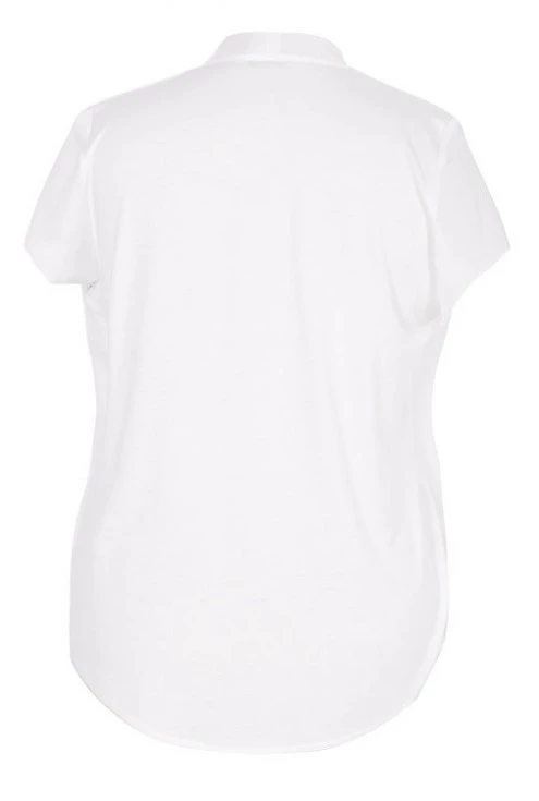 Biała bluzka koszulowa na duży biust Maya