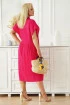 Różowa lniana sukienka - Trelli