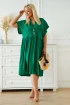 Zielona lniana sukienka - Trelli