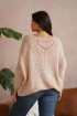 Brudno-różowy sweterek oversize z serduszkiem - Maye