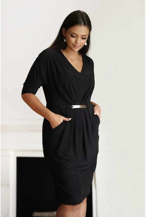elegancka czarna sukienka plus size