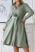 Oliwkowa sukienka z guzikami - Evienne