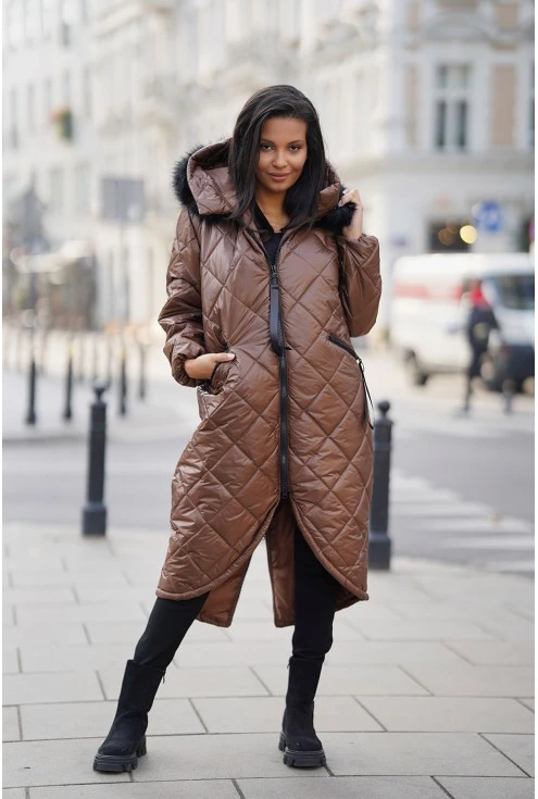 Pikowana kurtka w dużych rozmiarach Monasou