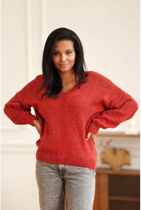 Modny wygodny sweter w dużych rozmiarach Monasou