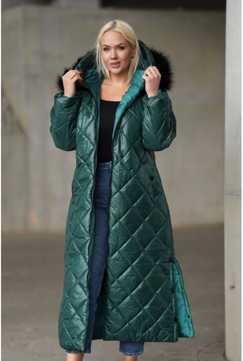 butelkowy długi płaszcz lissa xxl kurtka plus size XL-ka Monasou