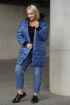Pikowana kurtka z kapturem w kolorze jeansu - Mirren