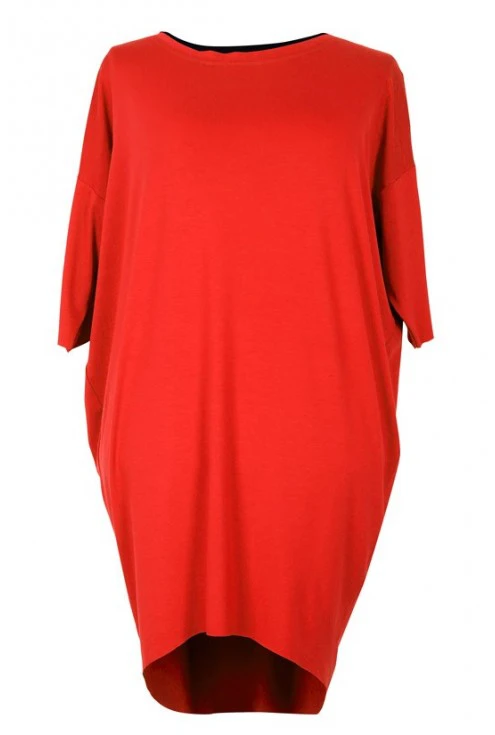 Czerwona sukienka dzianinowa oversize SUSAN