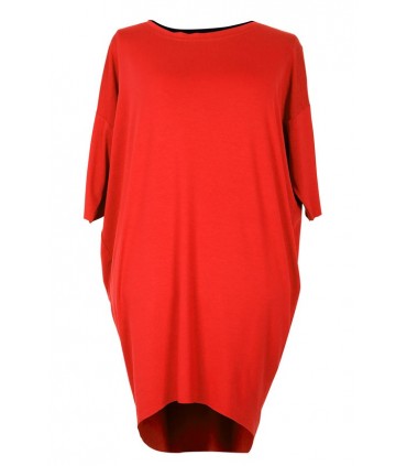 Czerwona sukienka dzianinowa oversize SUSAN