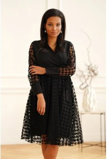 Czarna sukienka z tiulem Talya