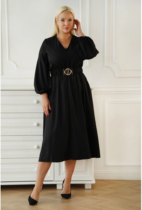 Czarna sukienka xxl Monasou
