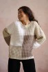 Beżowo-kremowy sweter o luźnym splocie - Abele