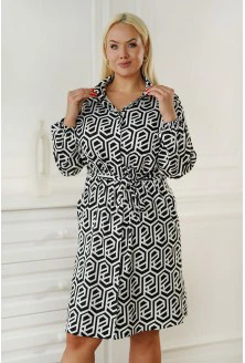 Czarno-biała sukienka w geometryczny wzór Elaine