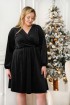 Czarna aksamitna sukienka z wiązaniem - Letizia SIZE ++