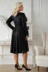 Rozkloszowana czarna sukienka z połyskiem - MARLEEN