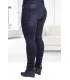 Czarne spodnie jeansowe na gumkę duże rozmiary JUSTINE