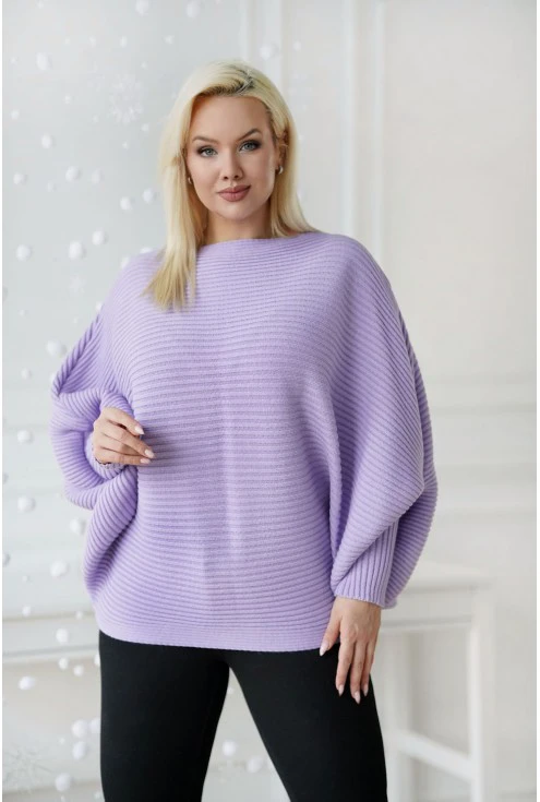idealny sweterek dla kobiet plus size liliowy peyton monasou