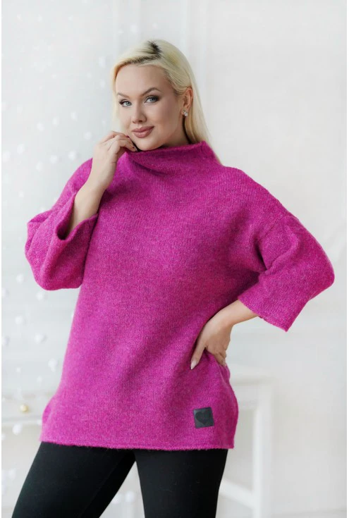 ciepły sweter altea w kolorze fuksji monasou