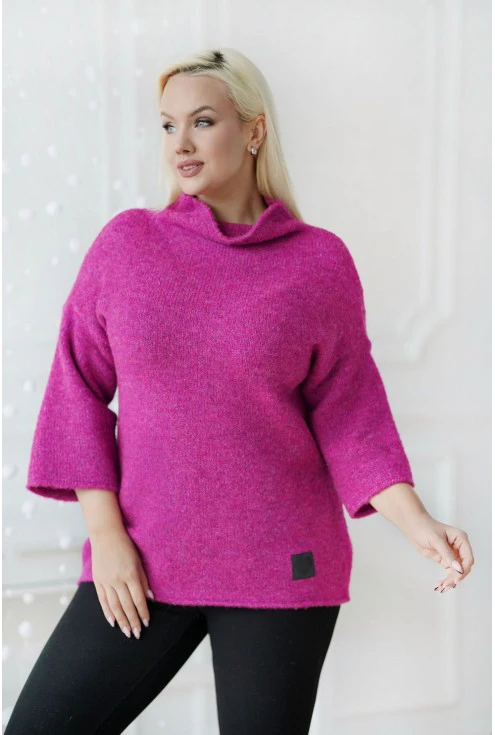 sweter z półgolfem enola  duze rozmiary monasou